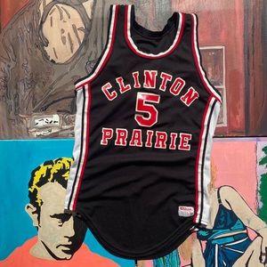 Vintage 70s 80s Wilson Brand Clinton Prairie School Basketball Jersey